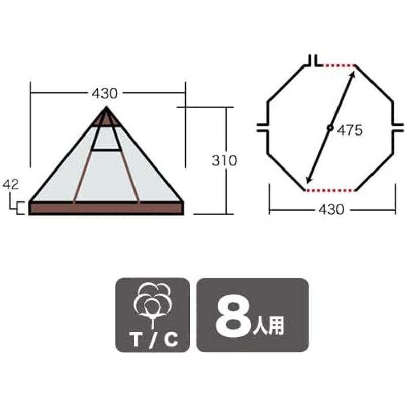 中古 ogawa(オガワ) テント ワンポール ピルツ15T/C 8人用 2790 【YWU1676748190】(58510円)