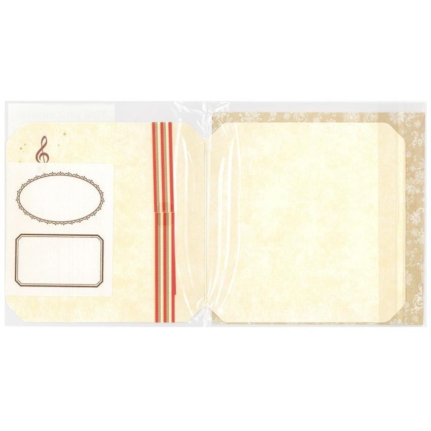 Message 音符」モンプチ メッセージ色紙・テープシール、タイトル