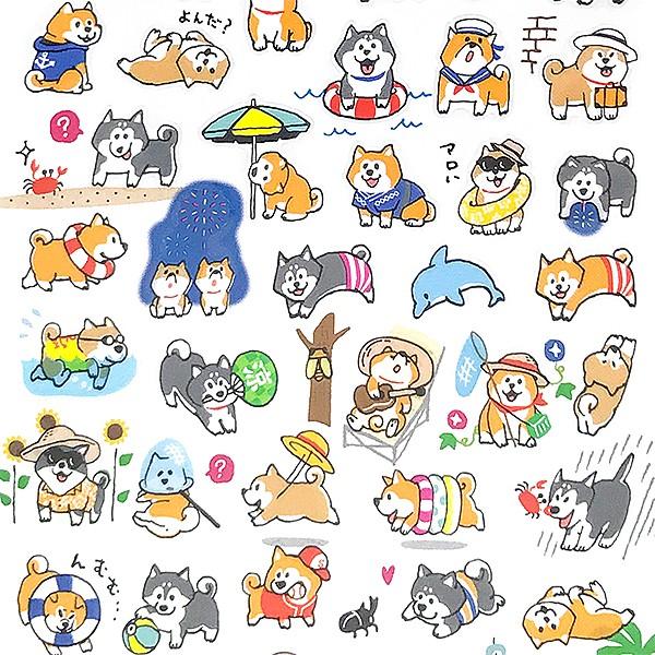 MIND WAVE/マインドウェイブ　モチーフシール 芝犬の夏休み | 