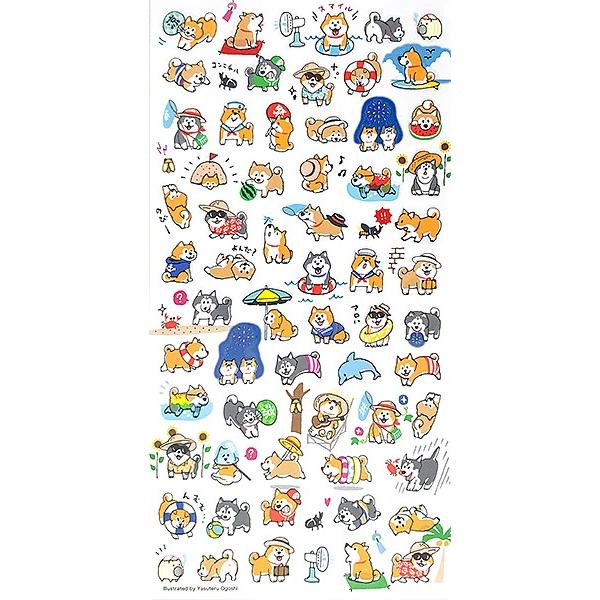MIND WAVE/マインドウェイブ　モチーフシール 芝犬の夏休み |  | 01