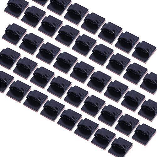 Ccinee ケーブルクリップ コードクリップ 収納 ケーブル固定具 テープ有り 車用 家庭用 事務室用 ４０個入り 完売