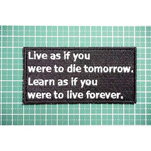 ワッペン屋dongri 名言 ガンジー 明日死ぬかのように生きよ 永遠に生きるかのように学べ サバゲー パッチ ワ A B07mcpyzxx 2310 Amadeヤフ 本店 通販 Yahoo ショッピング