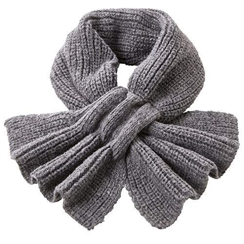 コジット 通すだけ 華やかニットマフラー アッシュグレー 首まわり38cm 簡単 温か コンパクト