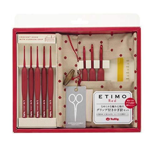 かぎ針 『ETIMO Red(エティモレッド) かぎ針セット 赤』 編み針 Tulip