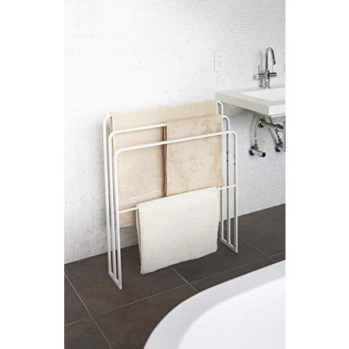 再入荷 ホワイト 3連 横から掛けられるバスタオルハンガー 山崎実業 Yamazaki 約w70xd14xh81cm 大判サイ 掛けやすい タワー 物干しハンガー ピンチ Awacc Org