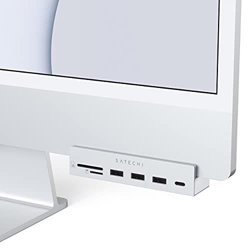 【ネット限定】 (シルバー) クランプハブ USB-C iMac24インチ用 Satechi (2021 Micro/SDカードリーダー 3.0, 3xUSB-A データポート, USB-C iMac対応) カードリーダー、ライター