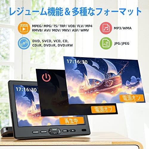 ヘッドレストモニター DESOBRY 車載用DVDプレーヤー 10.1インチ スロットイン式 DVDモニター HDMI入力 後部座席 レジ ヘッドレストモニター レジ BCD1160496228(10292円)
