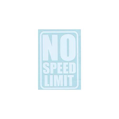 カッティングステッカー NO SPEED LIMIT ホワイト ２枚セット