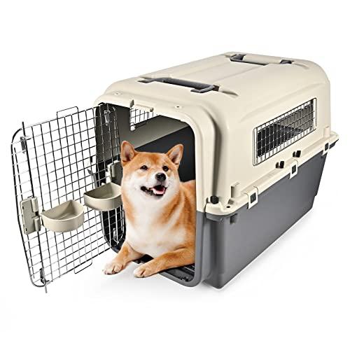 ペットキャリー ペット航空ケース、中大型犬用ハードクレート ペットキャリーケースキャスター付き取っ手付? ペットキャリーケースキャスター付き取っ手付? ペットキャリー ペット航空ケース、中大型犬用ハードクレート GMS1219445437(10815円)
