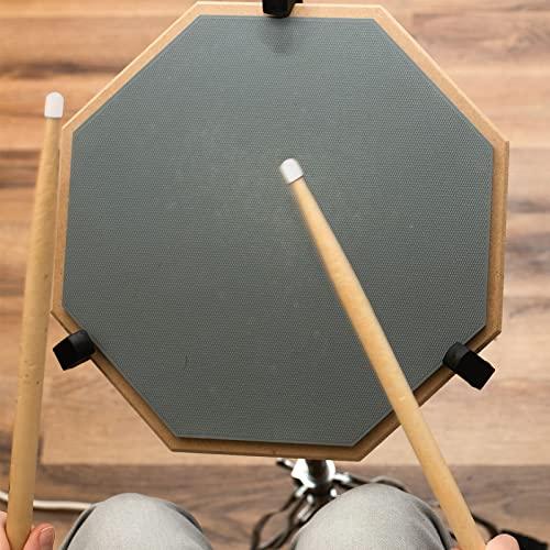 PATIKIL ドラムミュート ドラムスティックサイレントチップ ドラムダンパー シリコーンゴム 練習パーカッションヒント ミュート レッド 5個