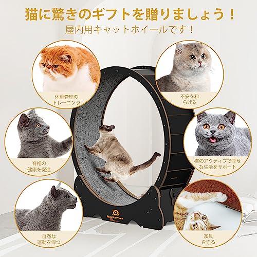 Naviconvex キャットホイール 猫 回し車 室内飼い猫の運動不足解消のために 猫 ホイール 猫 ルームランナー 猫の? ホイール