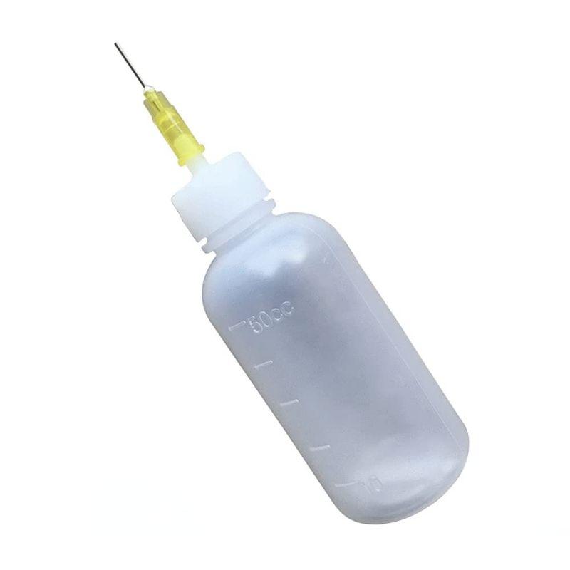 Itisyou ニードルボトル ディスペンサーボトル 50ml 針付き工業用ディスペンサーボトル 接着剤垂れ流し用の小型オイルボトル