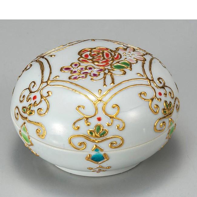 九谷焼 虚空蔵窯（石川県能美市）緑地に椿柄 角皿 縦約