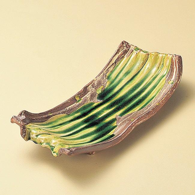 和食器 さび釉ヒワ流し 盛皿 37×16×8cm プレート うつわ おさら おうち 陶器 カフェ おしゃれ 軽井沢 春日井