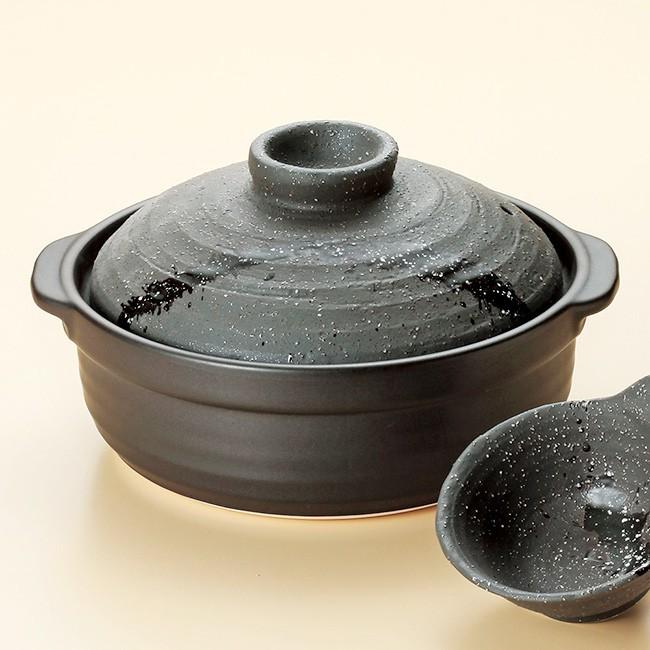 和食器 家族でお鍋 石目 彗星 5〜6人用 10号鍋 土鍋 直火 耐熱 おうち ごはん おしゃれ ギフト 陶器 うつわ とん水別売り
