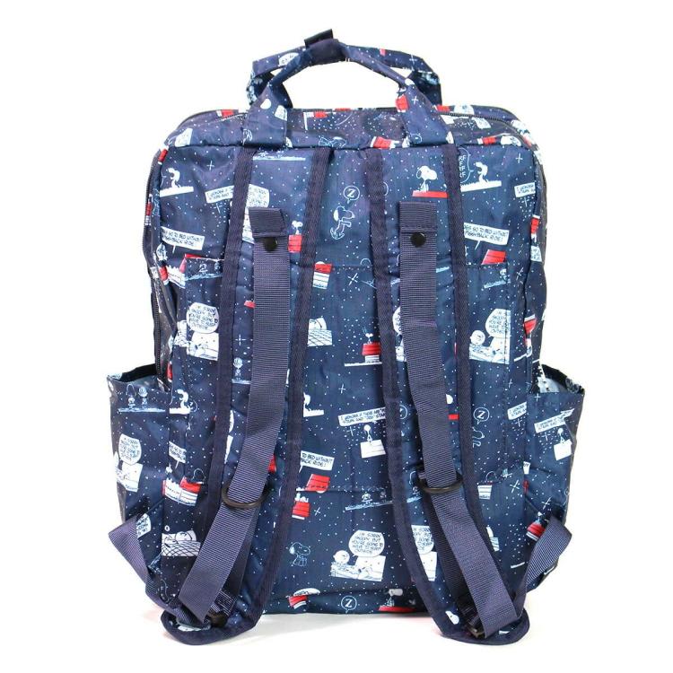 SNOOPY 折りたたみリュック型キャリーバッグ ネイビー ハピタス スヌーピー 折りたたみリュック キャリーオンバッグ HAP0103