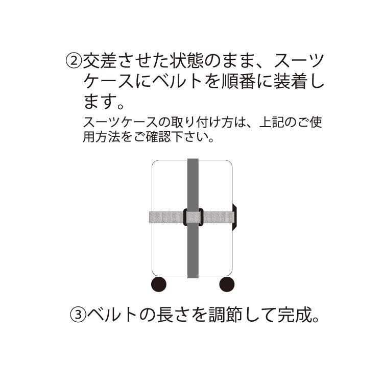 スーツケースベルト ラゲージベルト クロスバンド ストライプ ドット 