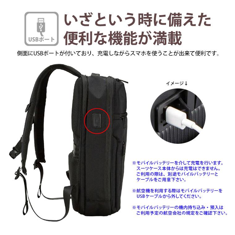 スクエアリュック ビジネスバッグ バックパック デイパック 撥水