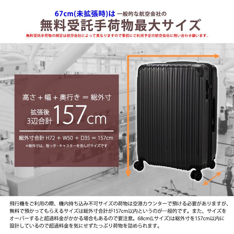 Siffler（シフレ） スーツケース キャリーケース 拡張機能付 Lサイズ
