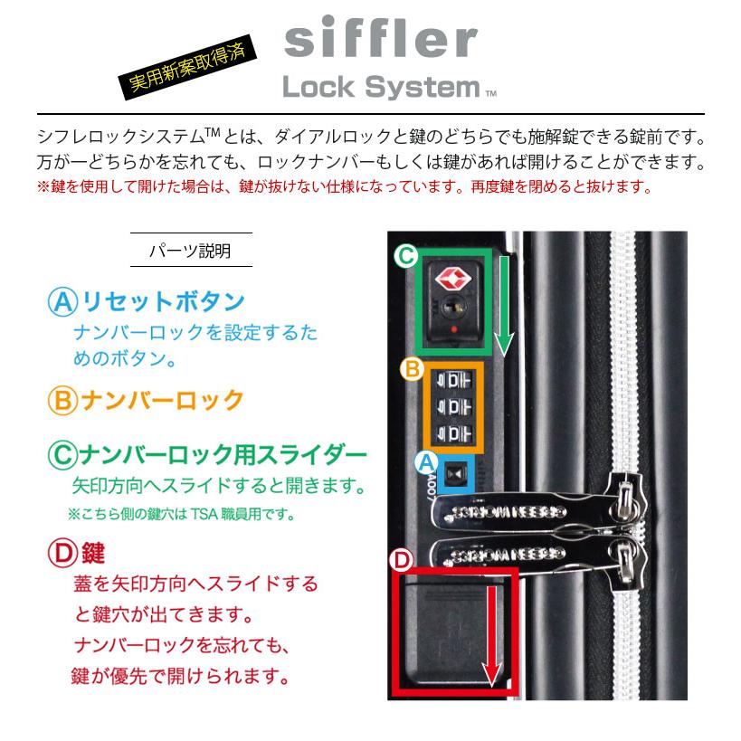 【期間限定最大20％OFFクーポン】 スーツケース 超軽量 キャリーケース Mサイズ キャリーバッグ 静音キャスター シフレ 5年保証 ゼログラ ZER2088 56cm 60Lの画像
