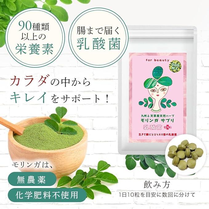 公式 くまもとブランド認定 モリンガ乳酸菌プラス 300粒（30日分 