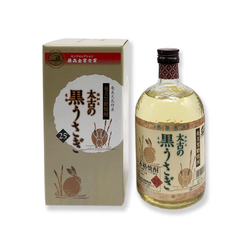 黒糖焼酎 太古の黒うさぎ 25度 720ml ギフト 焼酎 箱入り : 奄美の