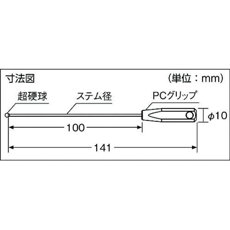 ボールギャップゲージ 新潟精機 SK 日本製 ABS樹脂グリップ S φ6.3 BTP
