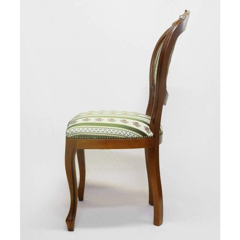 25【新品未使用】 IMA TRADING イタリア製 クラシック家具 猫脚ダイニングチェアー2脚セットグリーン 49×54×H97(SH50)cm / 2-2 【2235765251】(78021円)