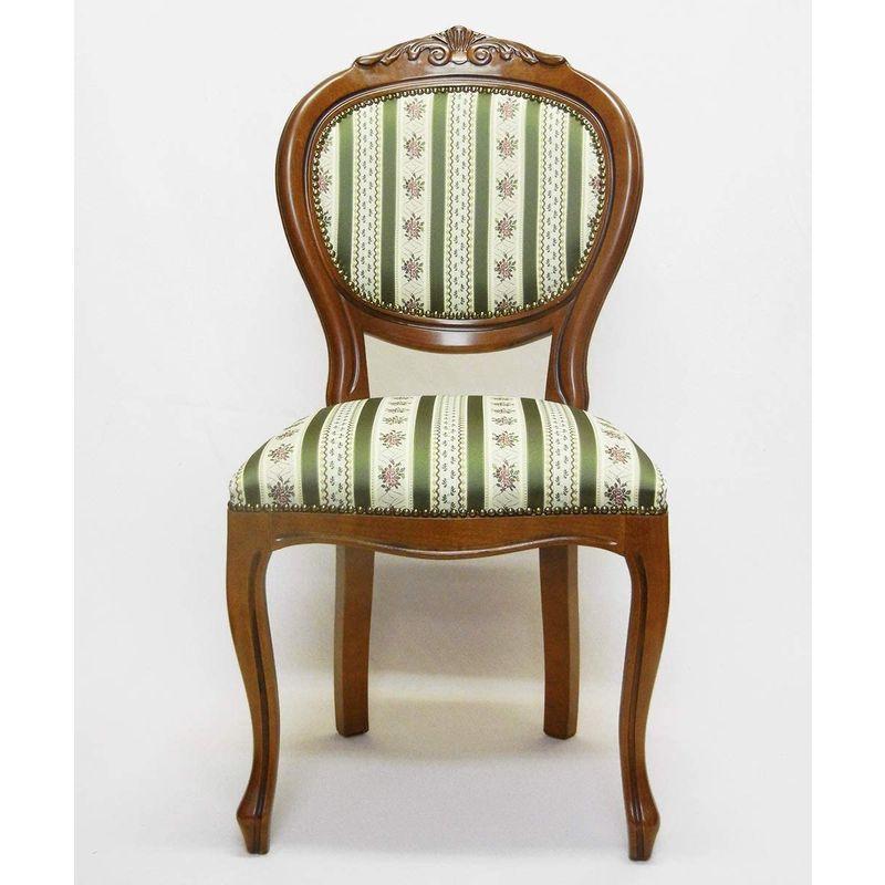 25【新品未使用】 IMA TRADING イタリア製 クラシック家具 猫脚ダイニングチェアー2脚セットグリーン 49×54×H97(SH50)cm / 2-2 【2235765251】(78021円)