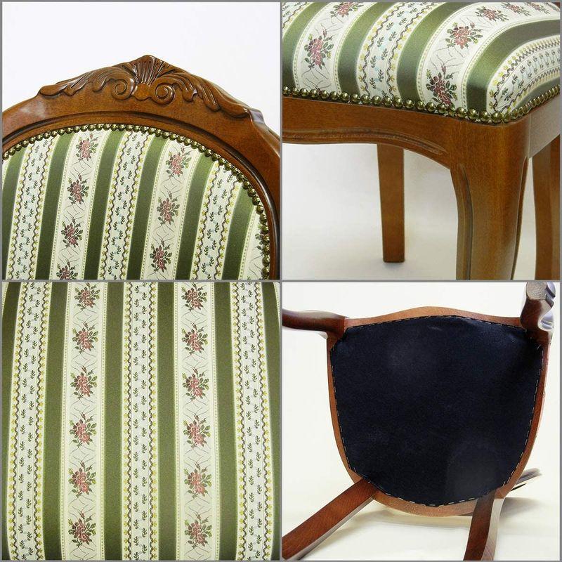 25【新品未使用】 IMA TRADING イタリア製 クラシック家具 猫脚ダイニングチェアー2脚セットグリーン 49×54×H97(SH50)cm / 2-2 【2235765251】(78021円)