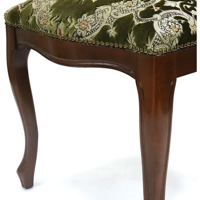 【国産】 IMA TRADING イタリア製 クラシック家具 猫脚ダイニングチェアー2脚セットグリーン 49×54×H97(SH50)cm / 2-2 【TMF2708292927】(94511円)