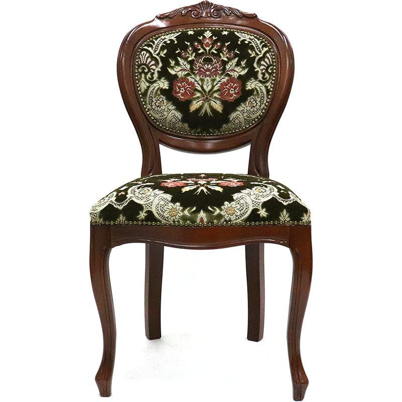 【国産】 IMA TRADING イタリア製 クラシック家具 猫脚ダイニングチェアー2脚セットグリーン 49×54×H97(SH50)cm / 2-2 【TMF2708292927】(94511円)