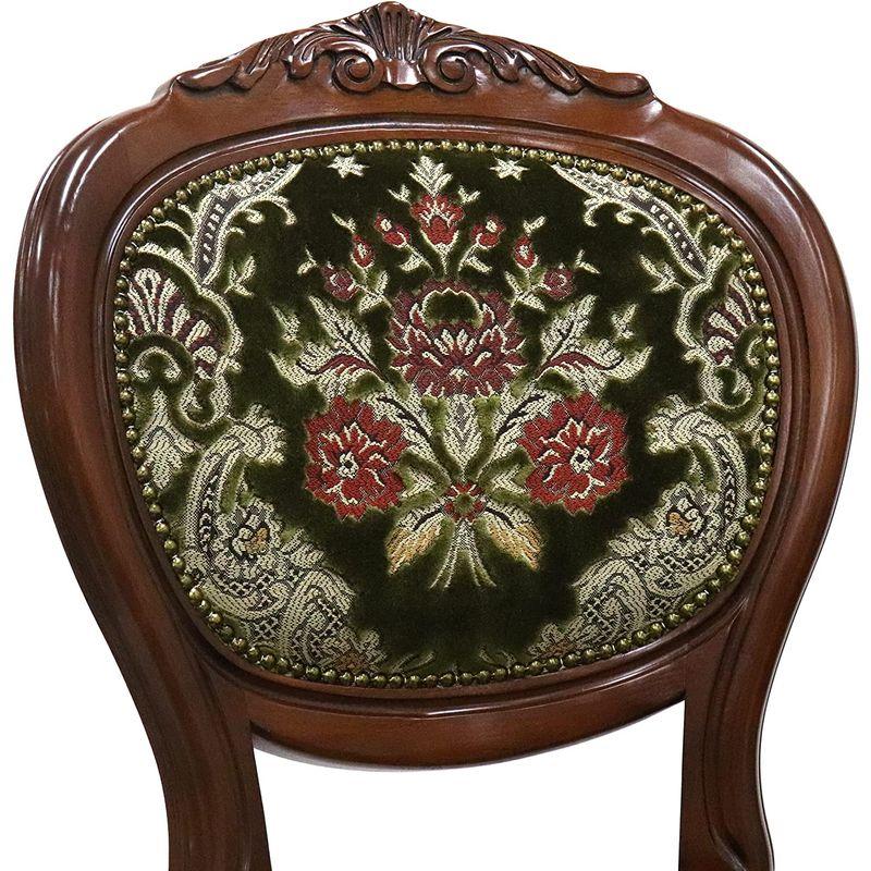 【国産】 IMA TRADING イタリア製 クラシック家具 猫脚ダイニングチェアー2脚セットグリーン 49×54×H97(SH50)cm / 2-2 【TMF2708292927】(94511円)