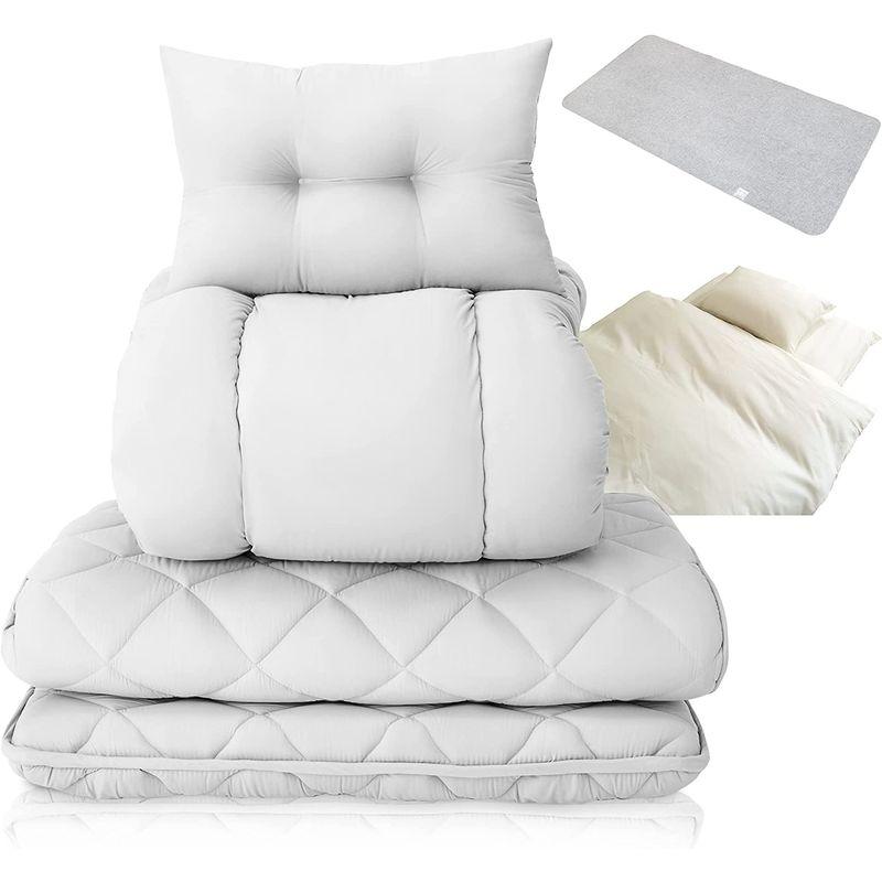 アプロディーテ 寧々(NENE) 布団7点セット シングル お布団3点＋オプション4点セット(布団セット 布団カバー 除湿シーツ) ロング 寧々 NENE 布団7点セット シングル お布団3点＋オプション4点セット 布団セット 布団カバー 除湿シーツ ロング なか 中綿