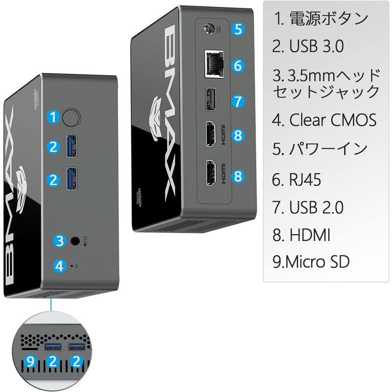 ☆ほしい物ランキング☆ BMAX ミニPC Windows 11 8GB DDR4 256GB SSD インテル Celeron J4105  最大2.50GHz 小