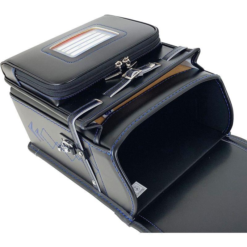 水野鞄店 瞬ピカッ フィットちゃん 安ピカッ ランドセル ブラック/ブルー 男の子 2023年度モデル 30-44 ランドセル