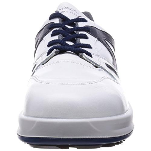 シモン安全靴 短靴 8611白／ブルー 28．0cm [8611WB28.0]