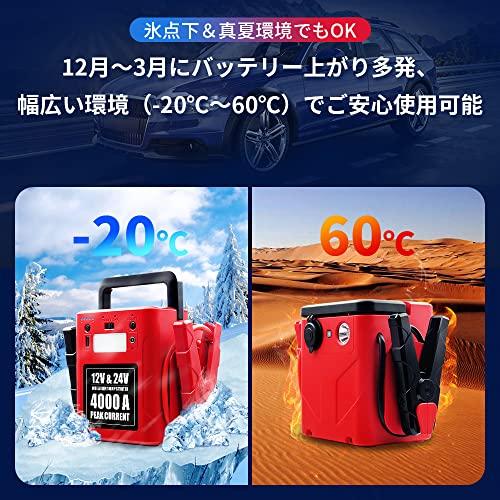 超特価激安 amanGfoxmall ジャンプスターター 12V 24V 両用 ピーク電流