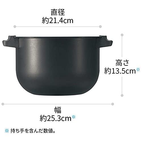 Amanシャープ 水なし自動調理鍋 1.6L KN-HW16G-B ブラック系SHARP