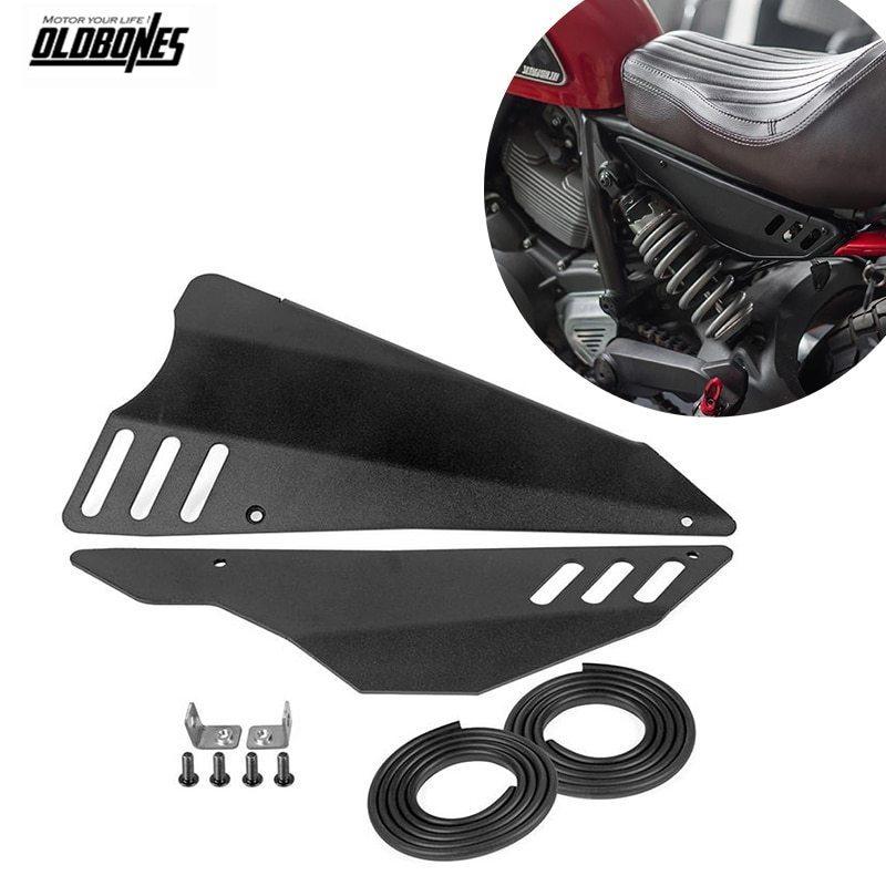 ドゥカティ スクランブラー アルミ サイド パネル カバー パネル プロテクター ブラック