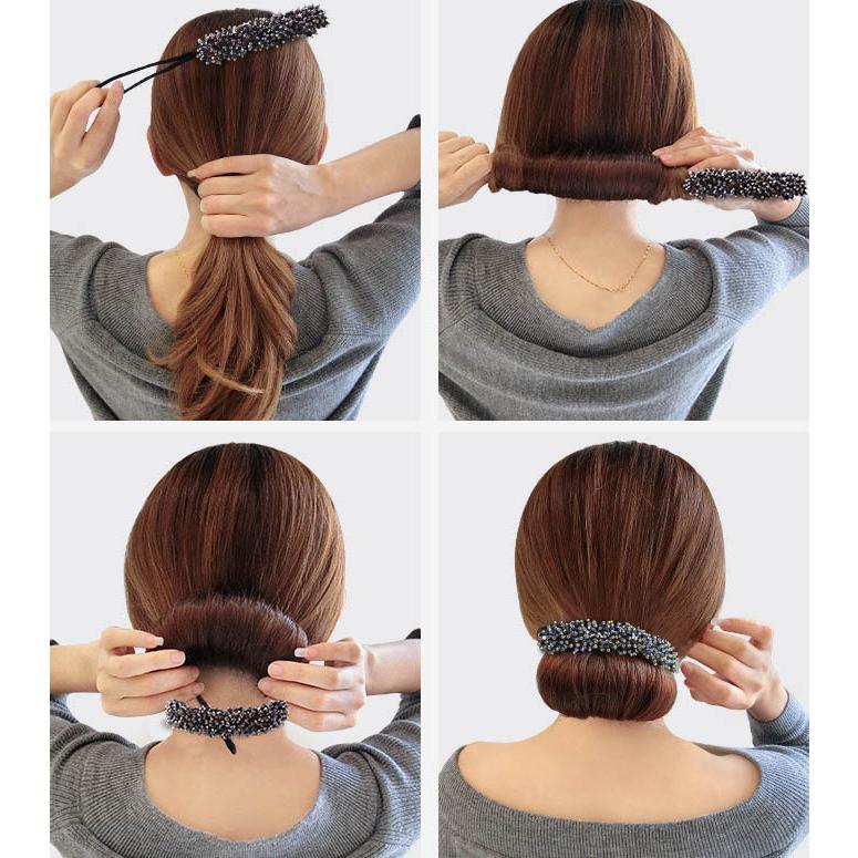 おだんご お団子ヘアアクセサリー シニヨン キレイ お洒落 ボリューム ビーズ きらきら パール ヘアアレンジ ヘアアクセサリー ファッション小物 Amanecer 通販 Yahoo ショッピング