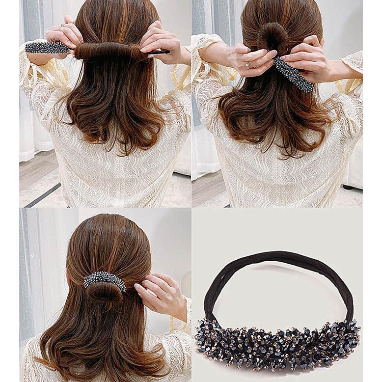 おだんご お団子ヘアアクセサリー シニヨン キレイ お洒落 ボリューム ビーズ きらきら パール ヘアアレンジ ヘアアクセサリー ファッション小物 Amanecer 通販 Yahoo ショッピング