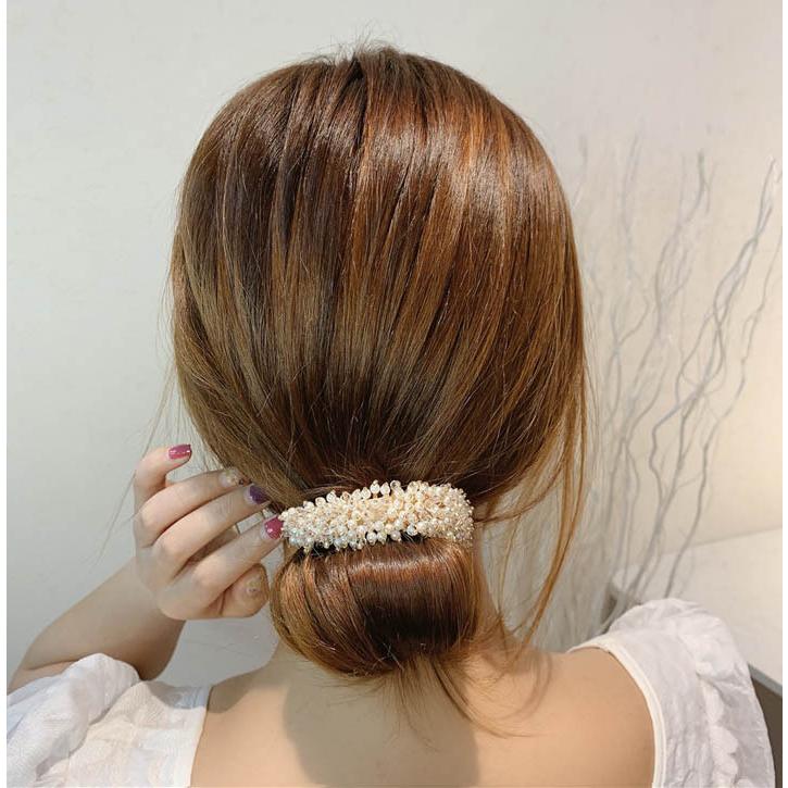 おだんご お団子ヘアアクセサリー シニヨン キレイ お洒落 ボリューム ビーズ きらきら パール ヘアアレンジ ヘアアクセサリー ファッション小物 Amanecer 通販 Yahoo ショッピング