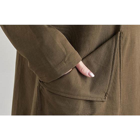 ワンピース ゆったりワンピース ビッグポケット フード付き 丸め