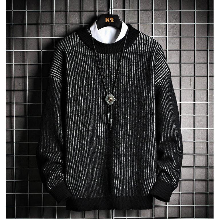 ニット プルオーバーニット トップス メンズ リブ編み ニットトップス
