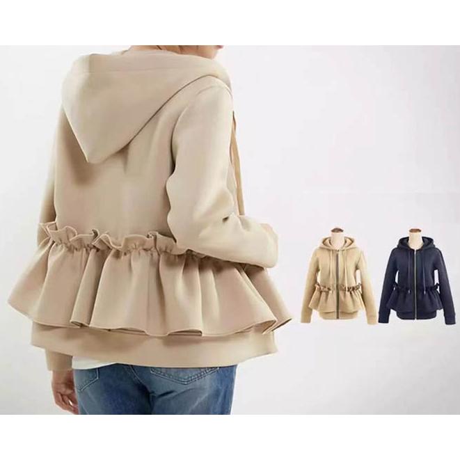 エムズグレイシー ボンバーヒート フリル パーカー フーテッド エムズグレイシー ボンバーヒート フリル パーカー フーテッド エムズ