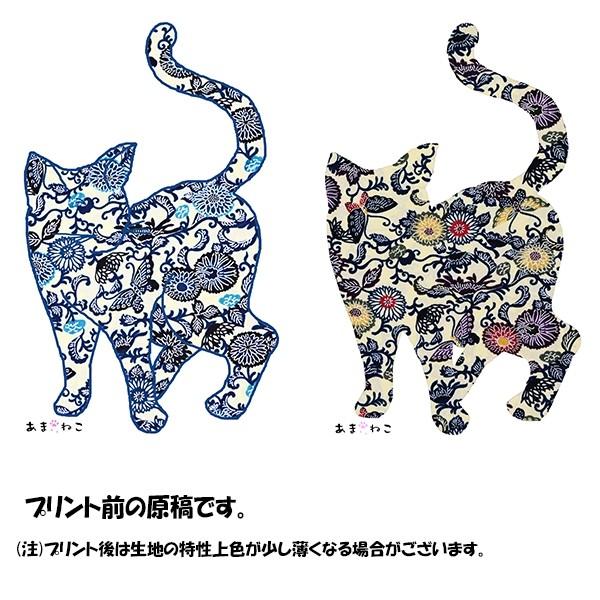 琉球紅型ネコTシャツ　白 ホワイト メンズ　レディース　XS〜Lサイズ　沖縄 和柄 　生成り　かりゆしウェア　半袖　あまねこ オリジナル Tシャツ |  | 08