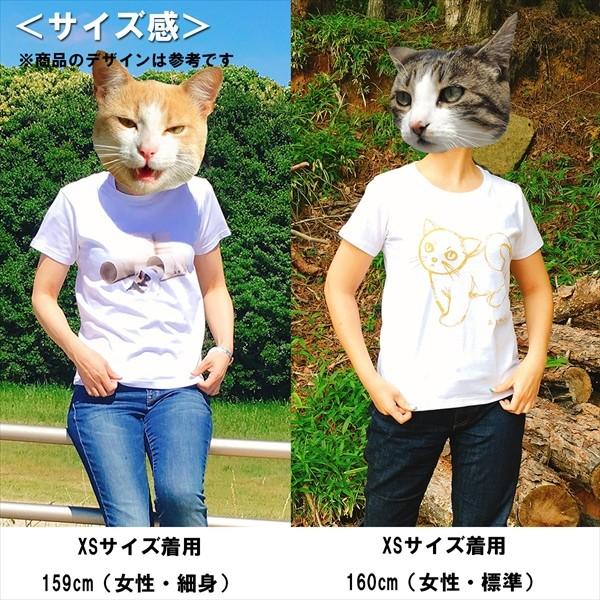 港の猫　猫Tシャツ　XS〜Lサイズ　白 ホワイト　メンズ　レディース　白黒　厚手　綿100％｜amaneko｜10