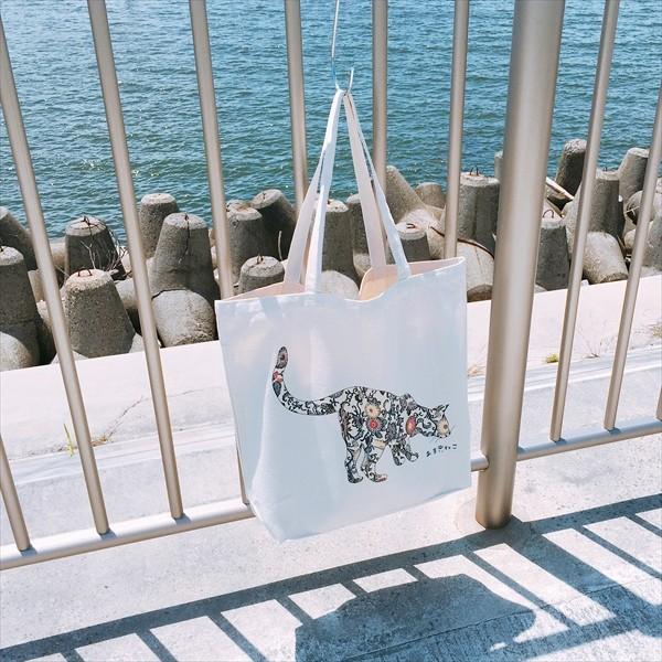 琉球紅型　猫トートバッグ　Lサイズ　20リットル　大容量　沖縄　厚手　エコバッグ　ショッピングバッグ　綿100％ |  | 04