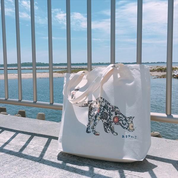 琉球紅型　猫トートバッグ　Lサイズ　20リットル　大容量　沖縄　厚手　エコバッグ　ショッピングバッグ　綿100％ |  | 05